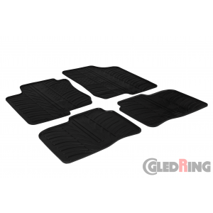 Original Gledring Passform Fußmatten Gummimatten 4 Tlg. Loch Fix. - Kia Ceed 2007-2011